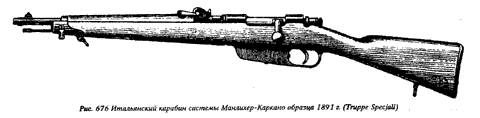Итальянский карабин системы Манлихер-Каркано образца 1891 г. (Truppe Specjau)